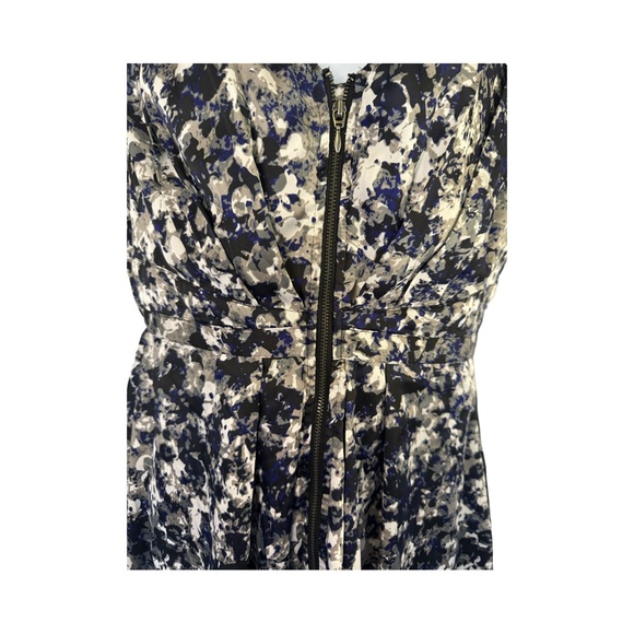 H&M black/grey/white/Navy cap sleeve knee length dress. Size 12. Classic - Picture 2 of 8